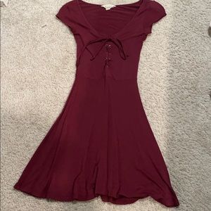 Burgundy dress